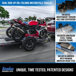 Dual Ride-Up SRL Stand-Up™ BB207RU-A Folding Motorcycle Trailer – 2,000 lb Capacity